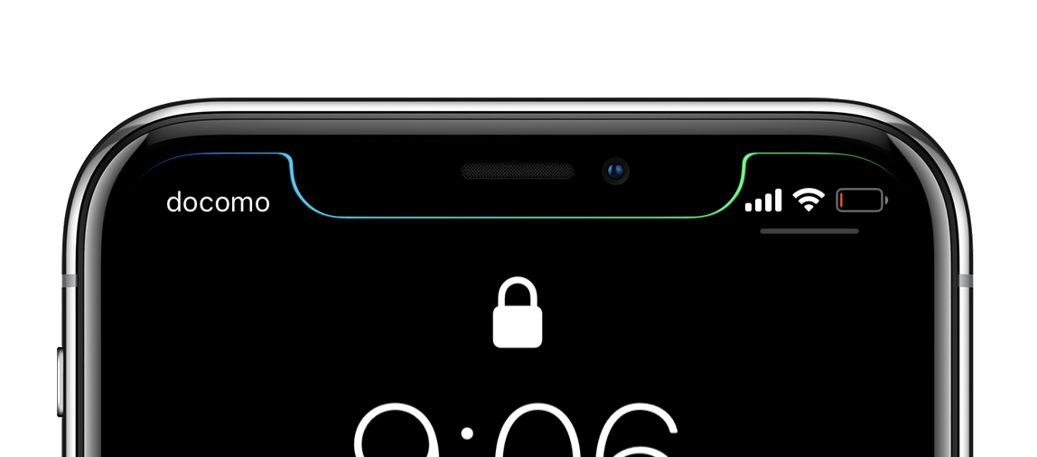 Iphone X のノッチをあえて 美しく魅せるiphone X専用壁紙 1clickr Com